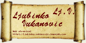 Ljubinko Vukanović vizit kartica